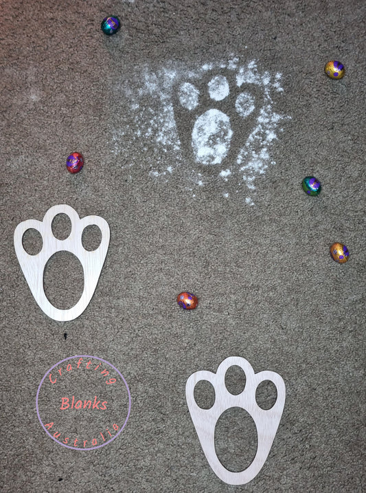 Bunny feet stencil