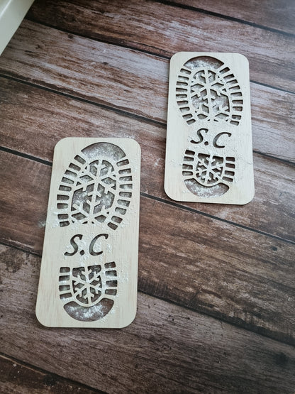 Stencil • Footprints • Santa