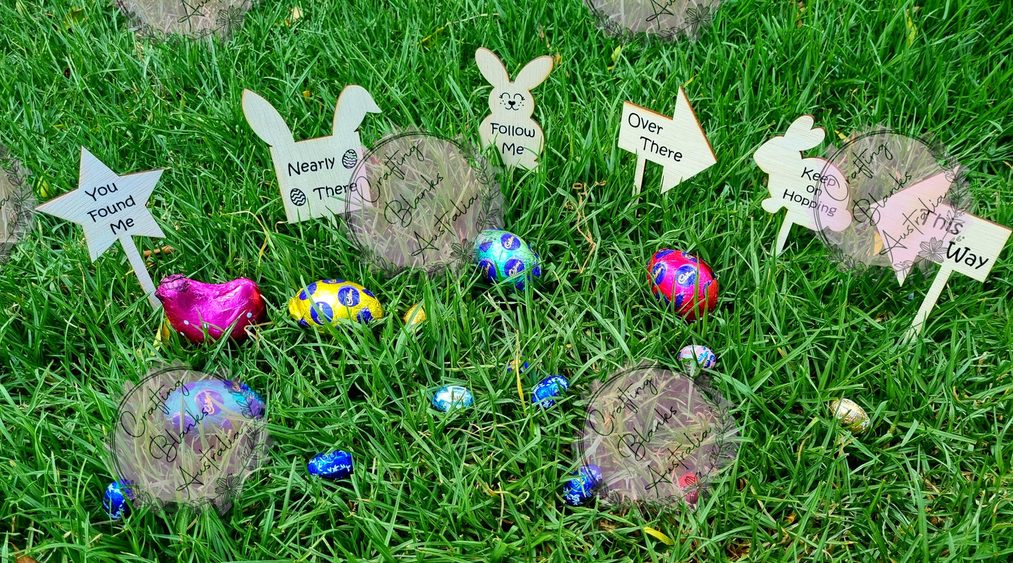 Easter Egg Hunt Signs • Blank Shapes • Set of 6