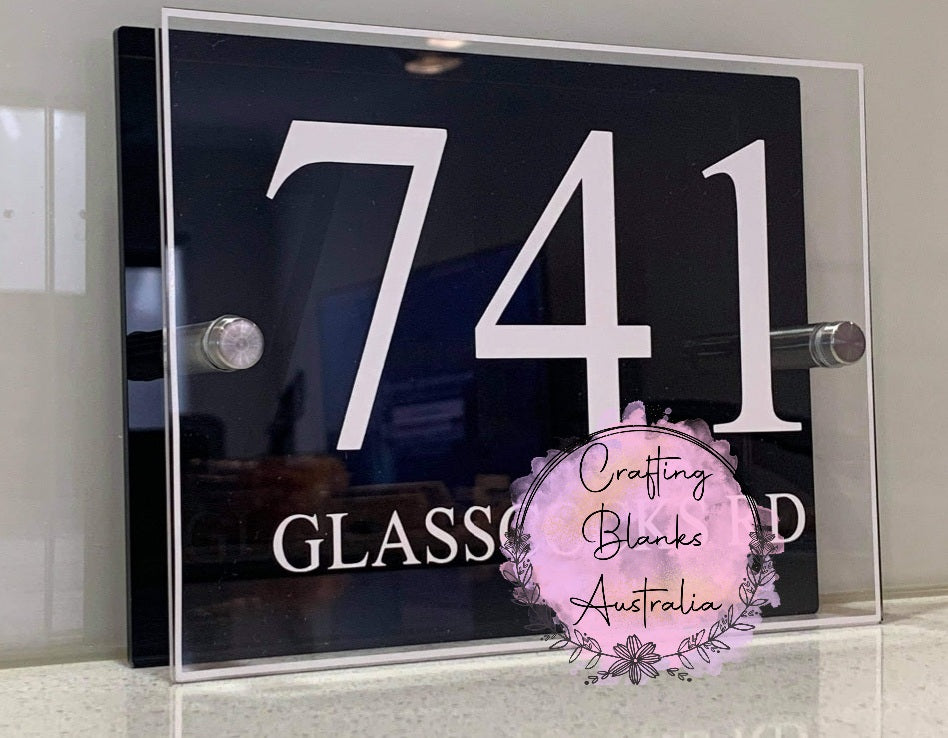Small acrylic house number set